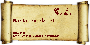 Magda Leonárd névjegykártya