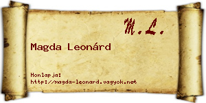 Magda Leonárd névjegykártya