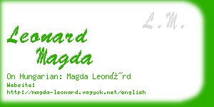 leonard magda business card